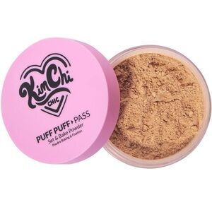 KimChi Chic Suntan Puff Puff Pass Set & Bake Powder- medium tan to tan skin tone